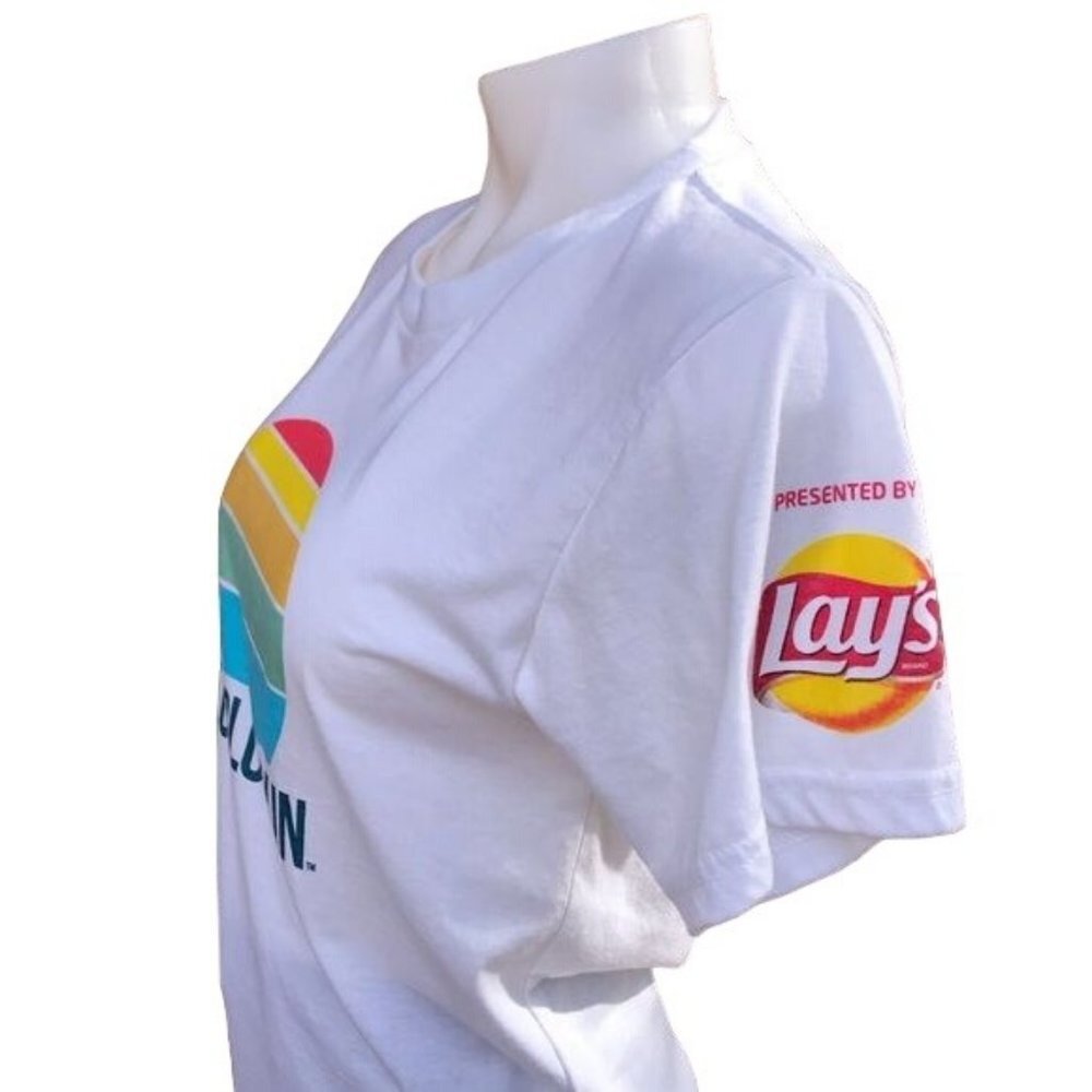 Lay's Potato Chips Happiest 5K Color Run Lays Tee Marathon Runner 10K Shirt - Picture 8 of 8